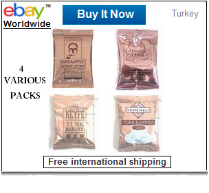 Various Turkish coffee brands